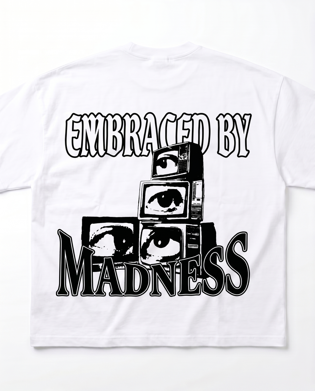 WHITE EMBRACED TEE